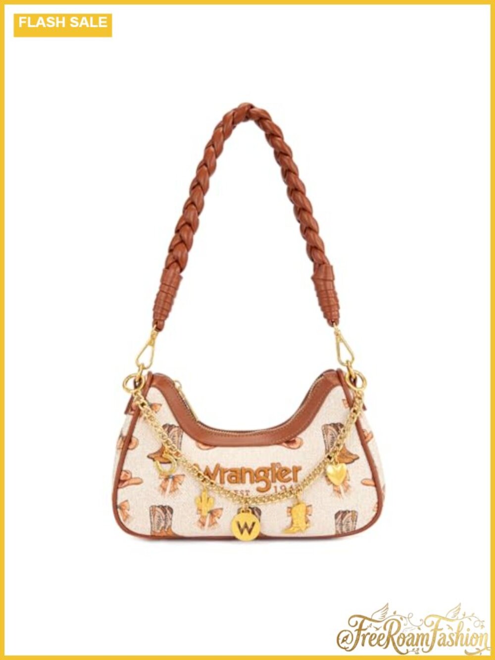 Wrangler Rodeo Icons Shoulder Bag Y2K Crescent Hobo Handbag Western Clutch